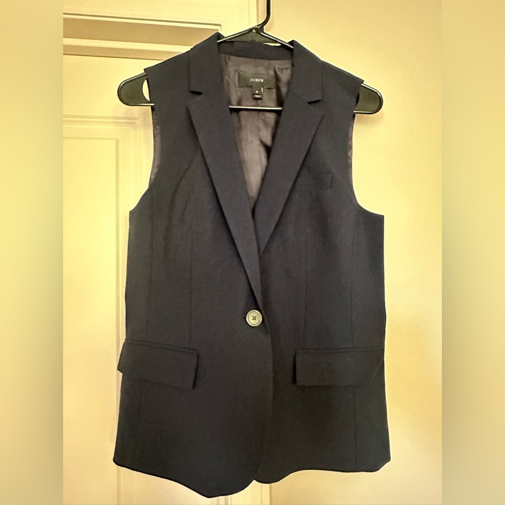J. Crew Women's Dark Gray Sleeveless Vest